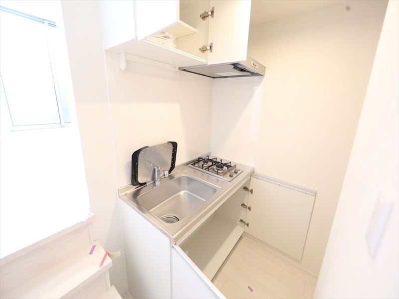 （仮称）西区山木一丁目Ｂ新築アパート システムキッチン（ガス2口コンロ付）　同仕様写真