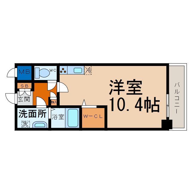 OT.residence名駅（OTレジデンス名駅） 間取り　洋室10.4帖