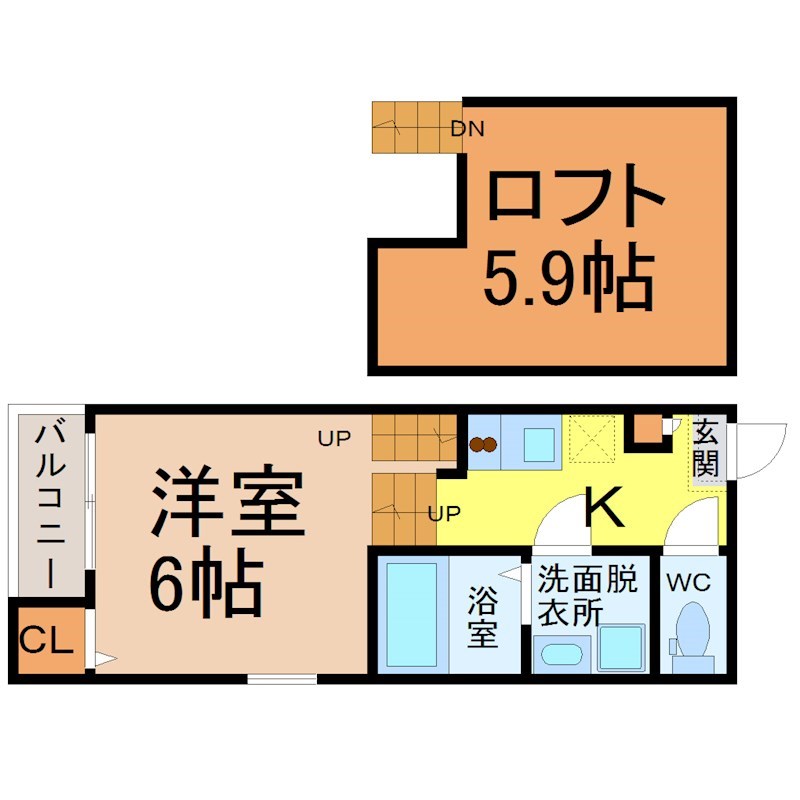 Ｒｉｎｏ－Ｃｈｅ栄生(リノーチェ栄生)  間取り　光インターネット無料　全角部屋　家具家電用意できます