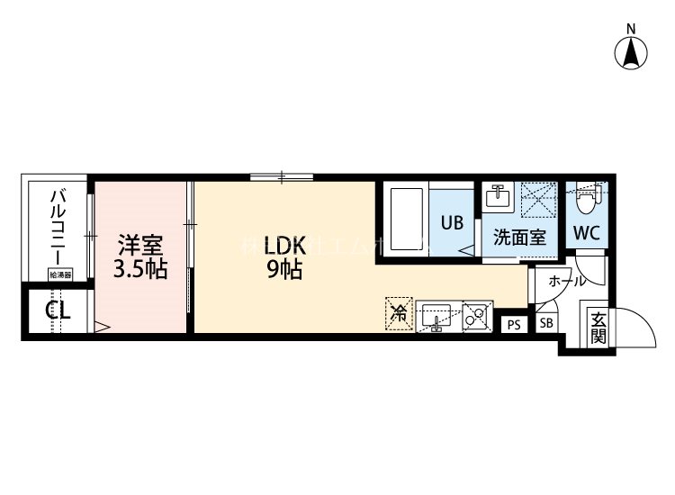 CRASTINE弥生町B棟 間取図