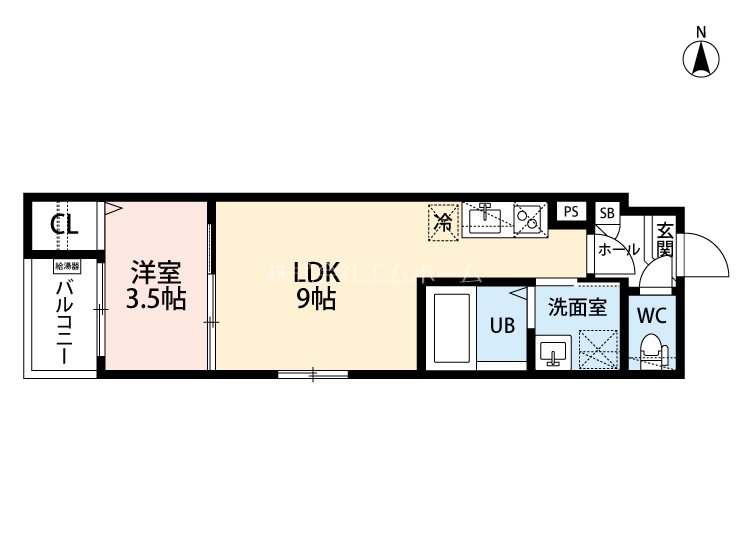 CRASTINE弥生町B棟 間取図