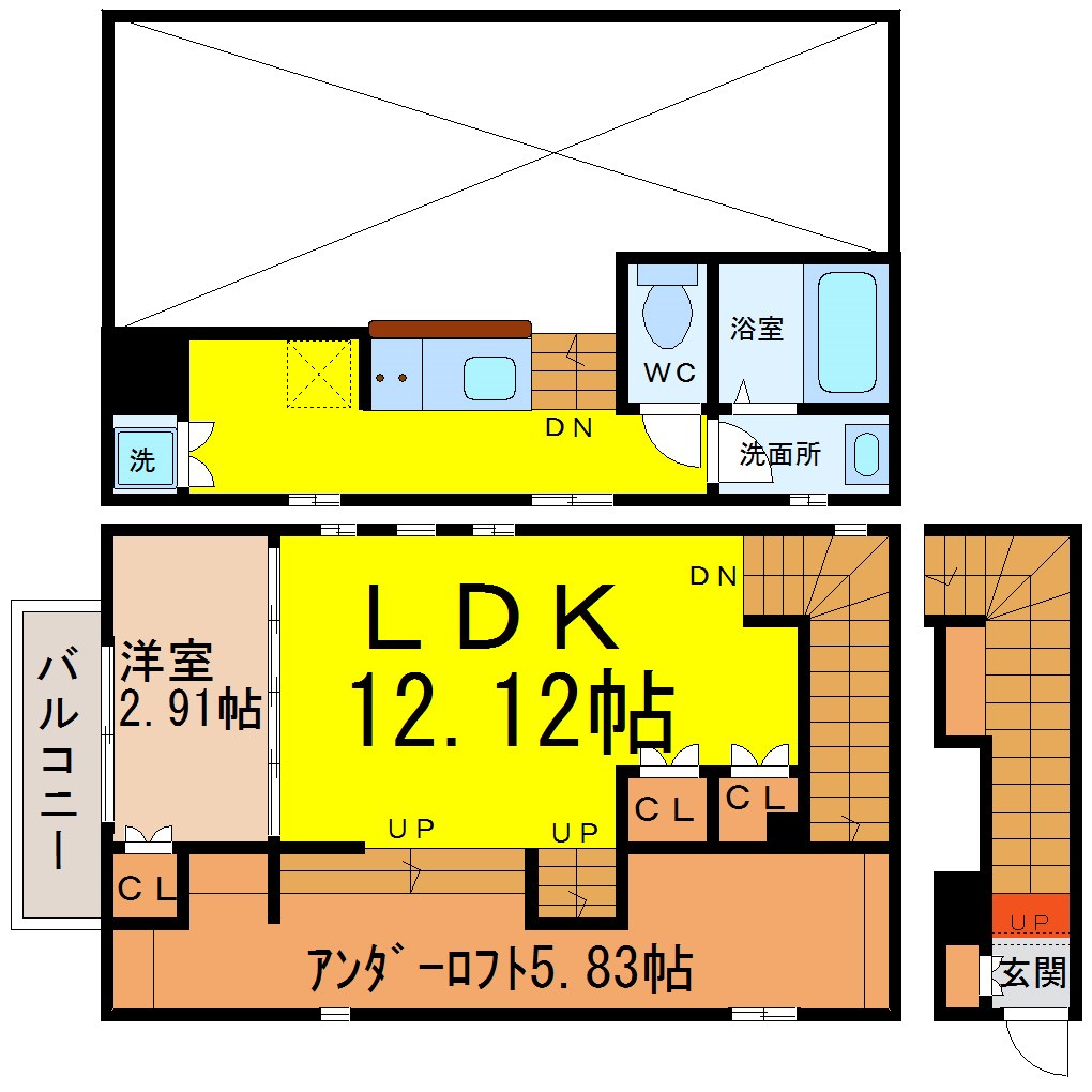 Ｆｅｌｉｚ（フェリス） LDK10.89帖　洋室3.15帖　床下ロフト8.27帖