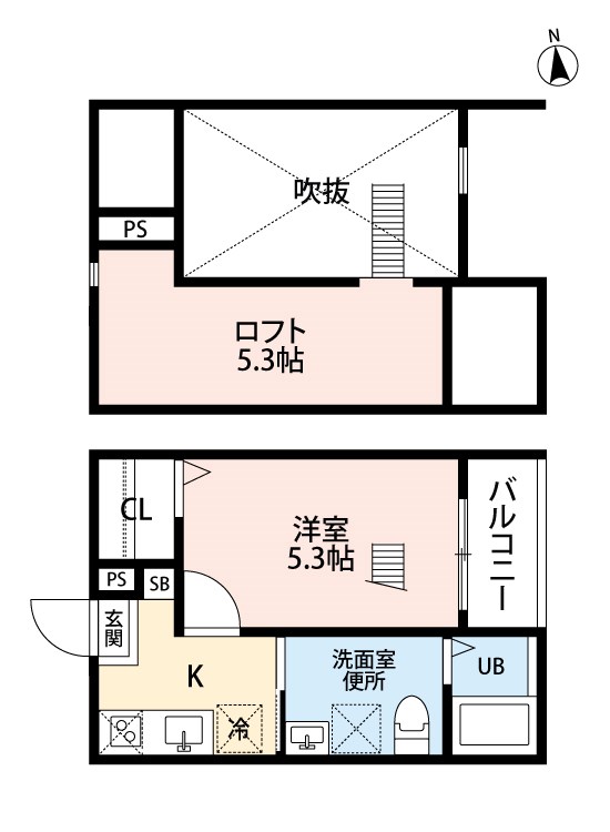 L'endroit apaisant あじよし（ランドロワアペザンあじよし） 間取図