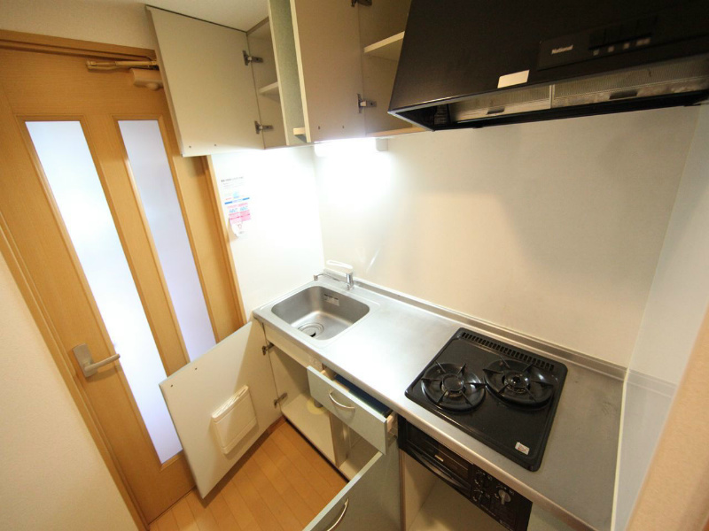 グレーシア名駅南 システムキッチン（ガス2口グリル）冷蔵庫レンジ等用意できます