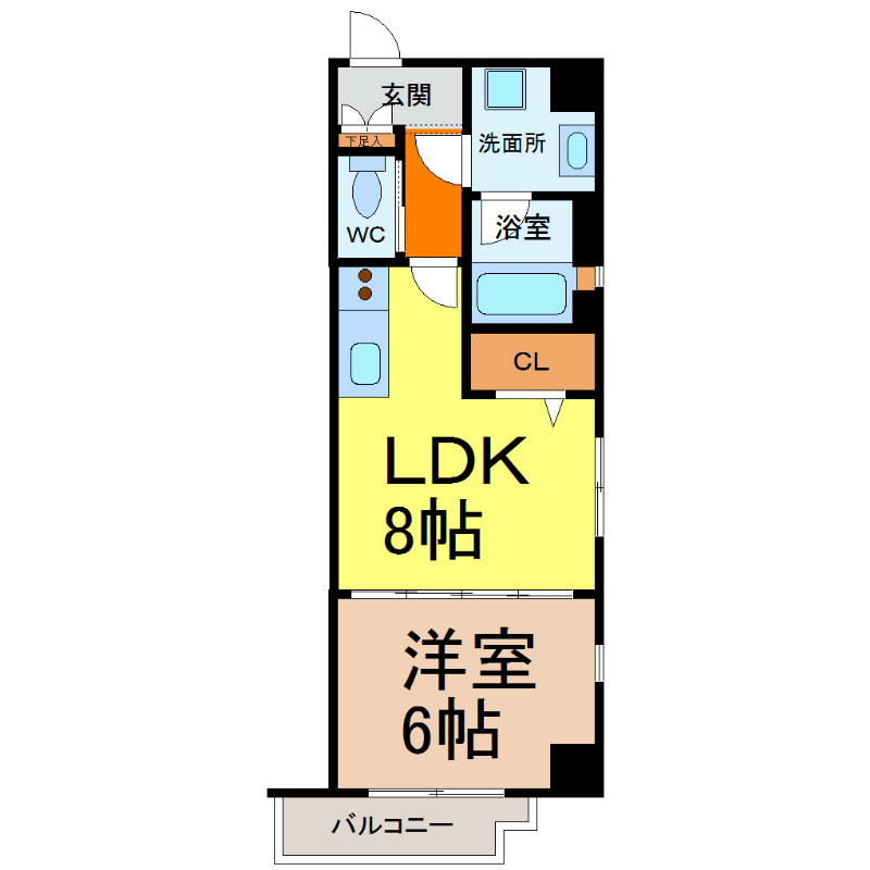 ＨＦ名駅北レジデンス　ＷＥＳＴ 間取図　ＬＤＫ10帖　洋室6.5帖