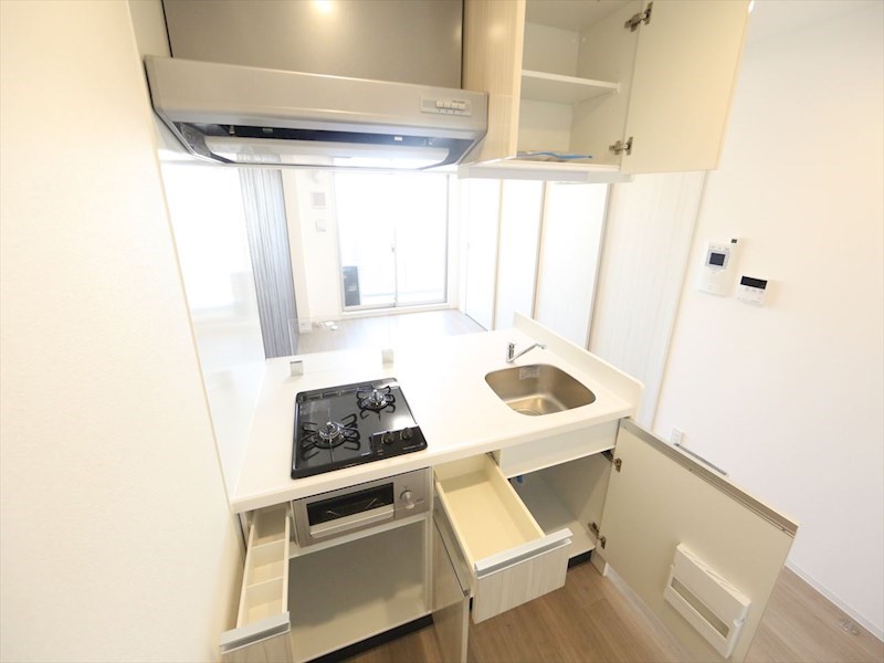 ディアレイシャス矢場町 システムキッチン（ガス2口コンロ付）カウンターキッチン