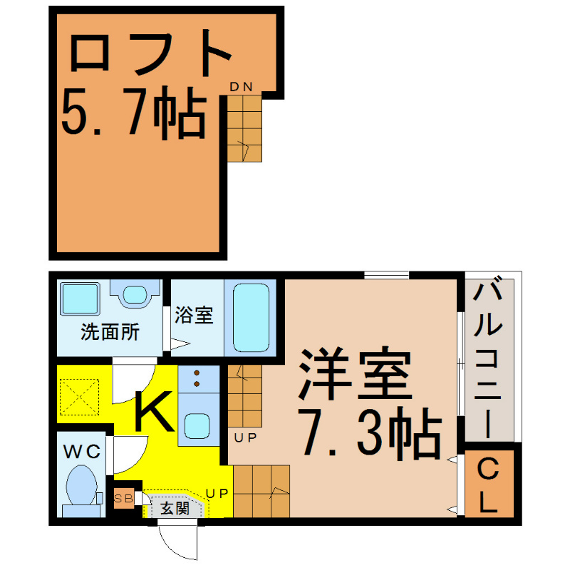 ＬａＦｏｎｔｅ 間取り　光インターネット使い放題無料　家具家電ご用意できます