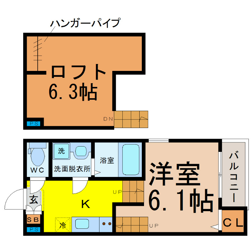 アルバーノ中村ｌｕｘｅ（リュクス） 間取図　家具家電（冷蔵庫・レンジ・洗濯機等）ご用意できます