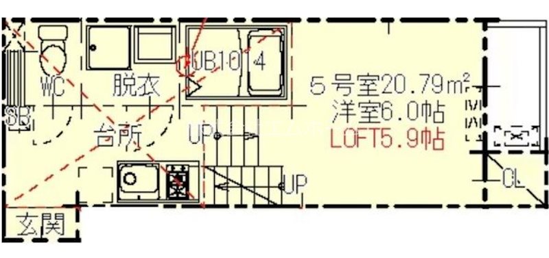 ハーモニーテラス生駒町Ⅲ 間取図