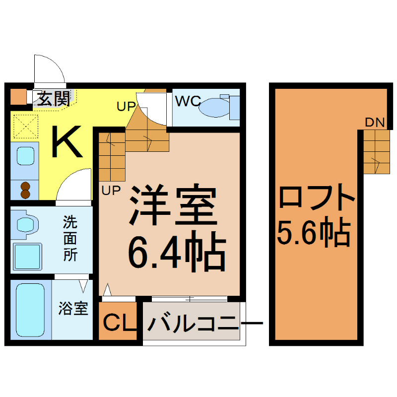 プランドール東海通 間取り　光インターネット無料　家具家電ご用意できます