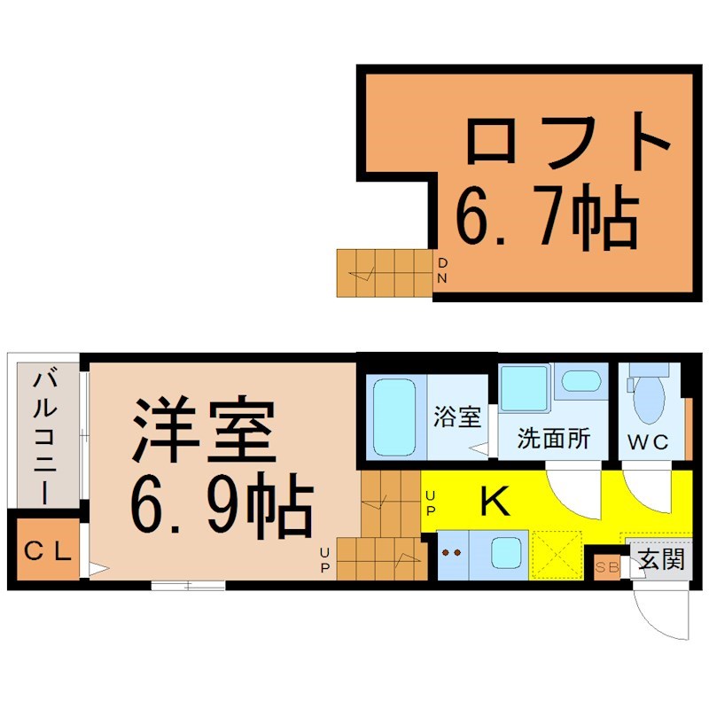ハーモニーテラス靖国町 間取図