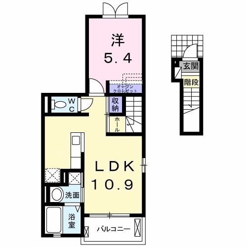 カーム河岸Ⅰ 間取り