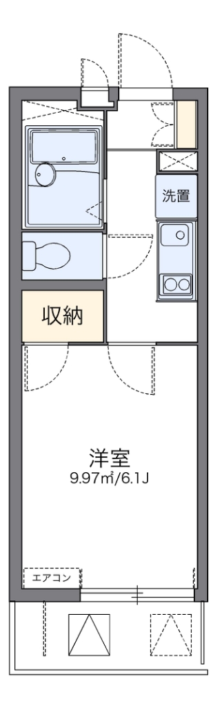 レオパレス葵 代表的な間取のため実際の間取とは異なる場合があります