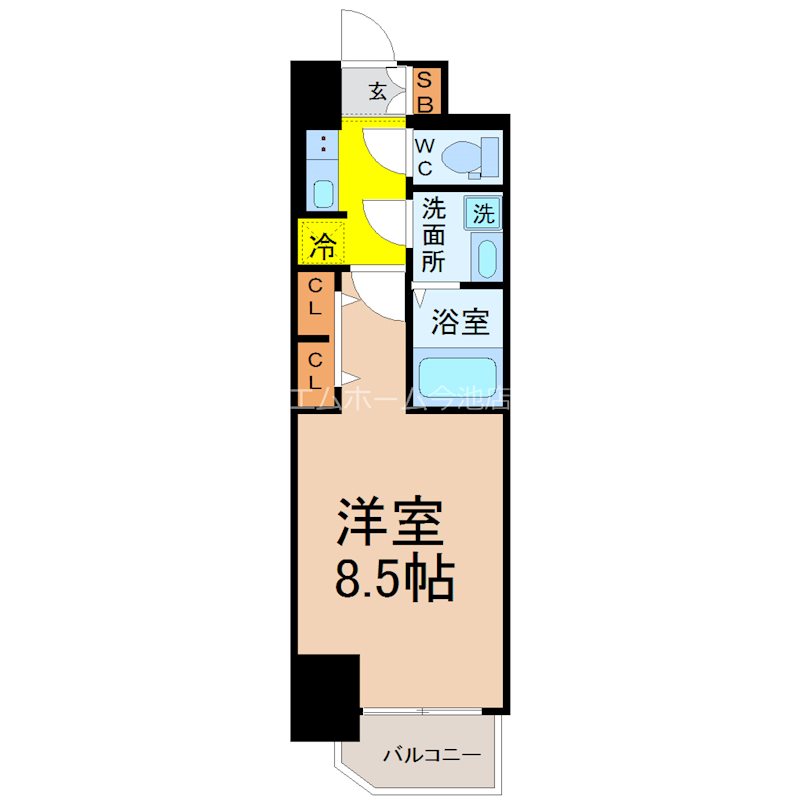 S-RESIDENCE黒川本通一丁目 間取図