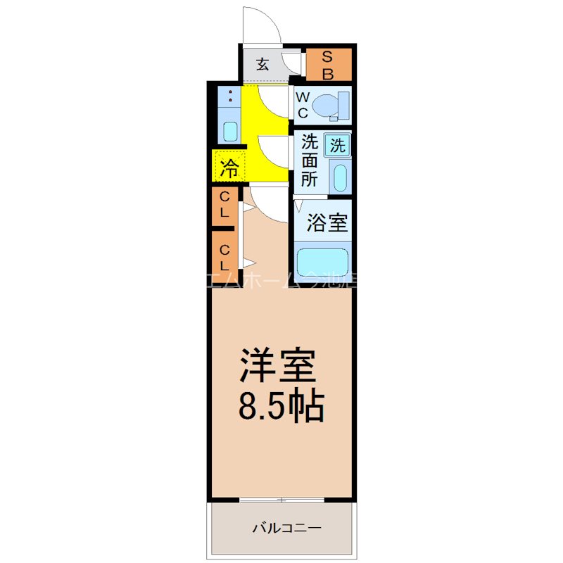 S-RESIDENCE黒川本通一丁目 間取図