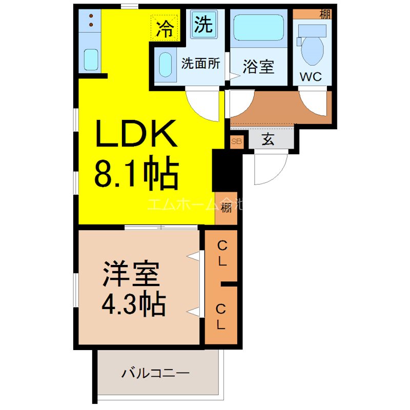 アルティス黒川 間取図