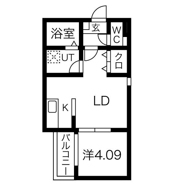 Patina烏森 間取図　LDK9.02　洋室4.09帖