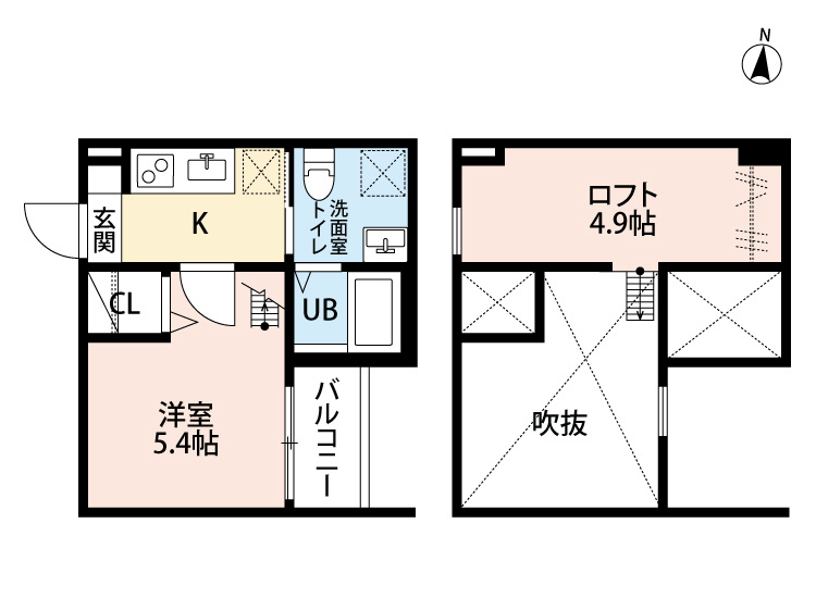 グランドリオン 間取図　家具家電ご用意できます