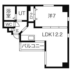 ウエストメゾンマルキーズ 間取り　家具家電ご用意できます