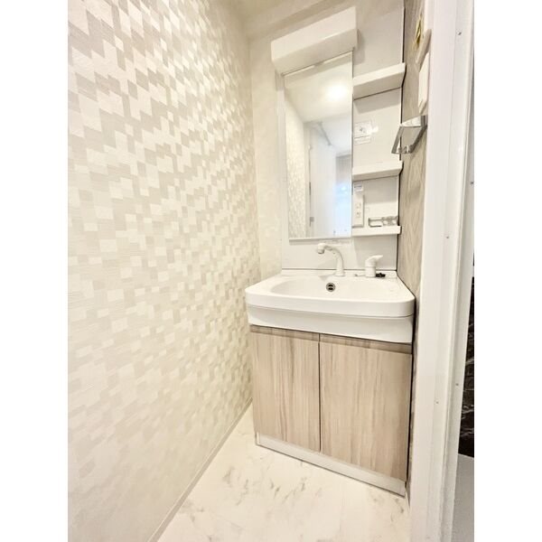 S-RESIDENCE丸の内駅前North 脱衣所　独立洗面台（シャンプードレッサー付）収納スペース有
