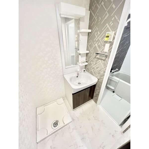 S-RESIDENCE丸の内駅前North 脱衣所　独立洗面台（シャンプードレッサー付）収納スペース有