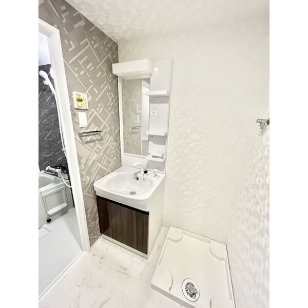 S-RESIDENCE丸の内駅前North 脱衣所　独立洗面台（シャンプードレッサー付）収納スペース有
