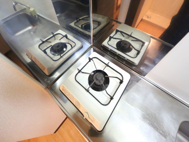 Ｋ・Ｓマンション キッチン　ガスコンロ　冷蔵庫レンジ等ご用意できます