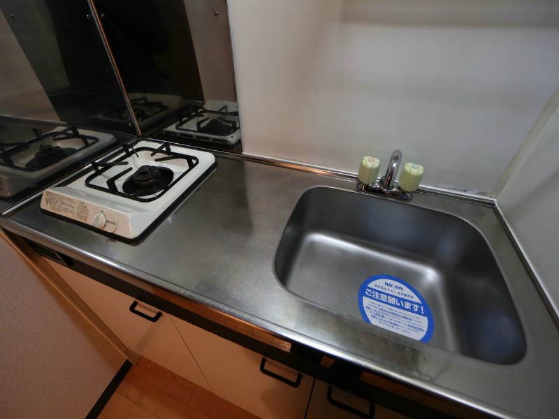 Ｋ・Ｓマンション キッチン　ガスコンロ　冷蔵庫レンジ等ご用意できます