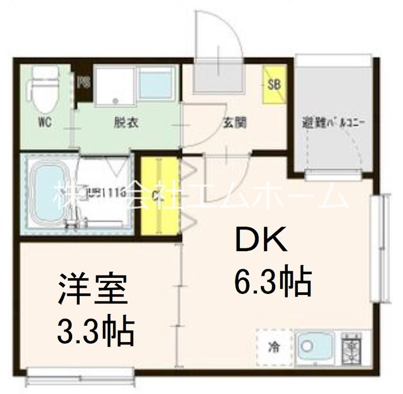ハーモニーテラス高畑 間取図