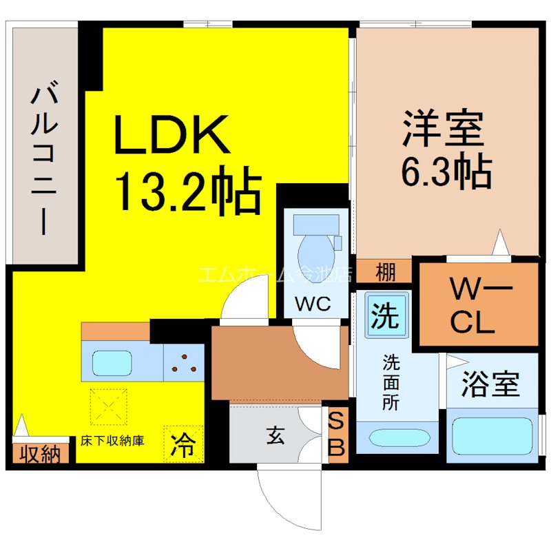 ソレイユ　A 間取図