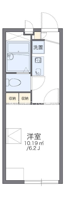 レオパレスＴＳ中村 間取図　洋室6.2帖　ロフト付