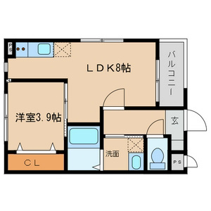 ＭＯＶＥ山王ＥＡＳＴ 間取図　家具家電ご用意できます