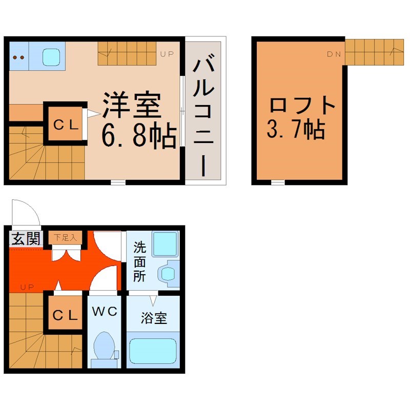 Ｌa ｃｉｅｌ菊井（ラシエル菊井） 間取図