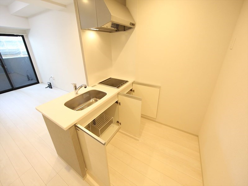 Ｅ－ｃｉｔｙ大須 システムキッチン（ＩＨ2口コンロ付）カウンターキッチン
