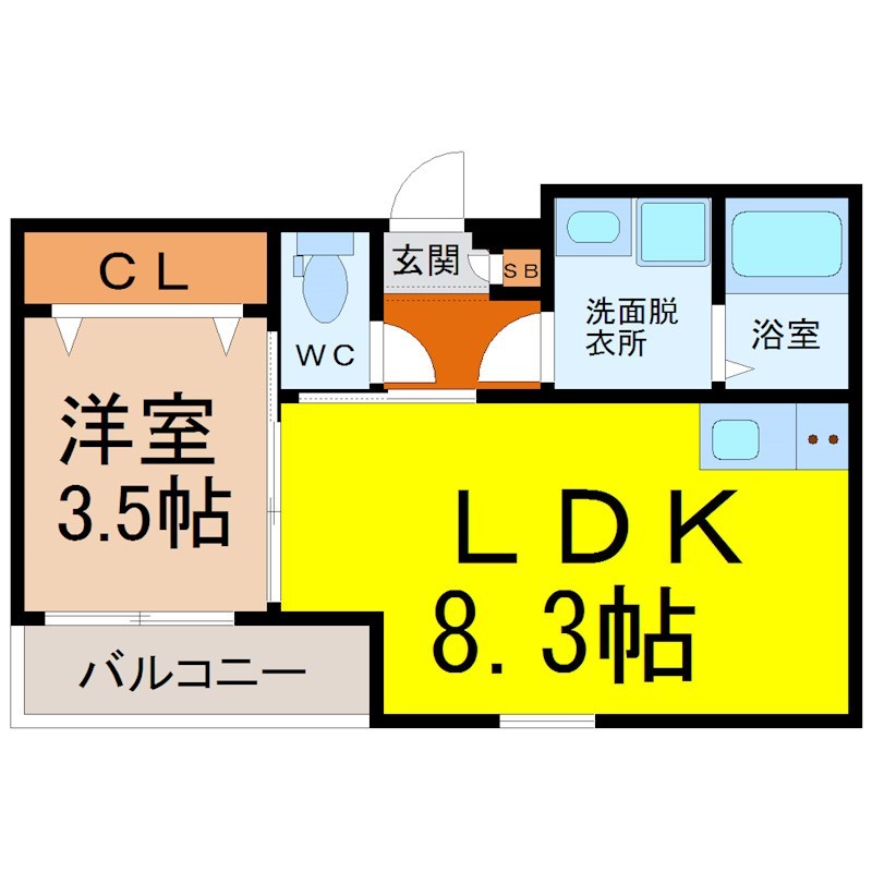 エステイトＮ名古屋星崎 間取り　ＬＤＫ8帖　洋室3.6帖