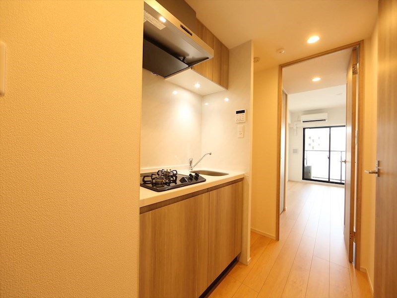 Ｓ－ＲＥＳＩＤＥＮＣＥ堀田ＮｏｒｔｈII システムキッチン（ガス2口コンロ付）