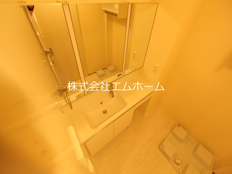 ミエル　ジャルダン 脱衣所　独立洗面台（シャンプードレッサー付）収納スペース有