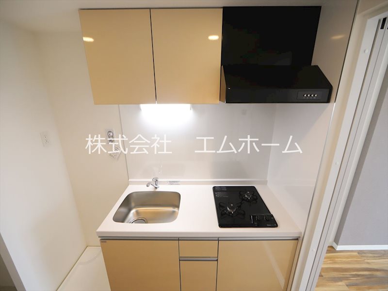 セントフィオーレ岩塚 システムキッチン（ガス2口コンロ付）