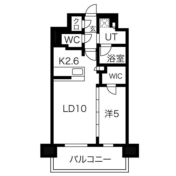 ミュプレ上前津 間取図　ＬＤＫ12.6帖　洋室5帖