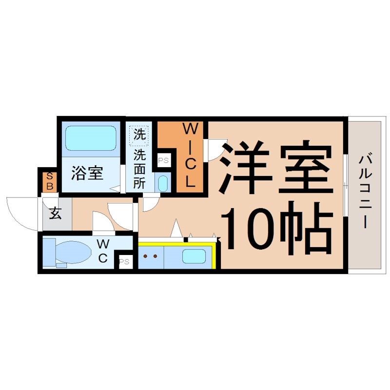 ＡＸＩＡ亀島 間取図　洋室10帖