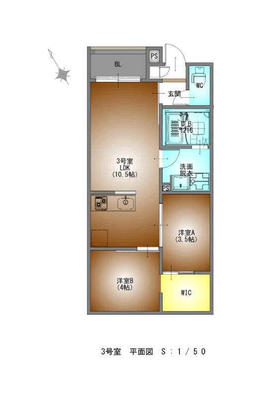 ＲＥＧＡＬＥＳＴ ＺＩＯＮ神宮の杜 間取図　ＬＤＫ10.5帖　脱衣洗面所　バルコニー