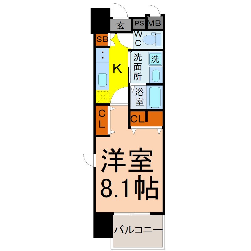 パルティール神宮南 洋室8.1帖　クローゼット２ヶ所