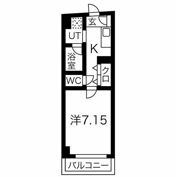アールズコート新瑞橋駅前 洋室7.15帖　南面バルコニー
