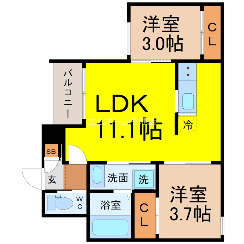 REGALEST WOOD TERRACE JOSHIN 間取図