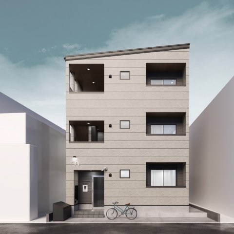 外観パース　オートロック付　宅配ＢＯＸ有り